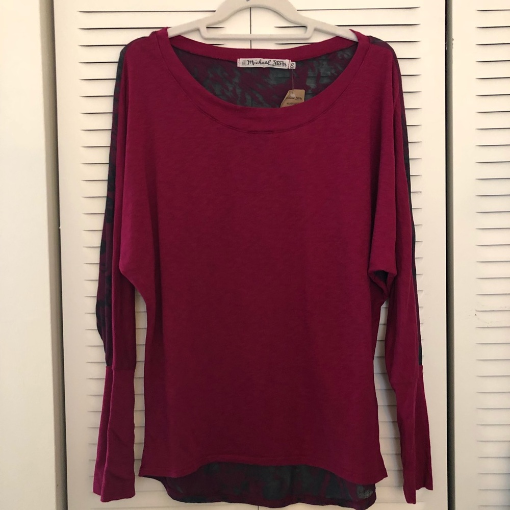 Michael Stars graphic top. New, with tags